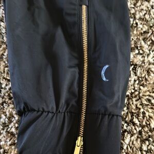 Black Zyia Joggers with Gold Zipper